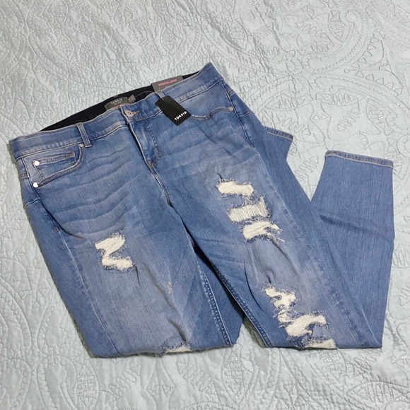 Torrid Bombshell Distressed Skinny Jeans - Picture 1 of 5